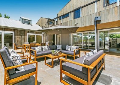 Outdoor courtyard setting